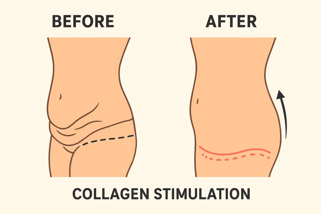 Before and after results for sagging skin after weight loss injections Kirkby in Ashfield