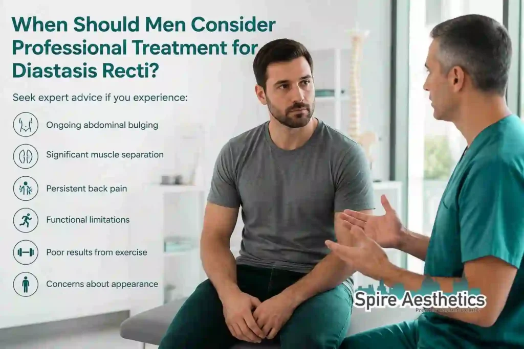 When Should Men Consider Professional Treatment for Diastasis Recti Kirkby in Ashfield?