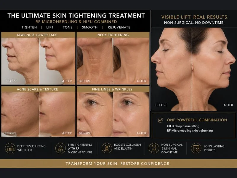 Results of combined treatment for the ultimate skin tightening treatment Kirkby in Ashfield
