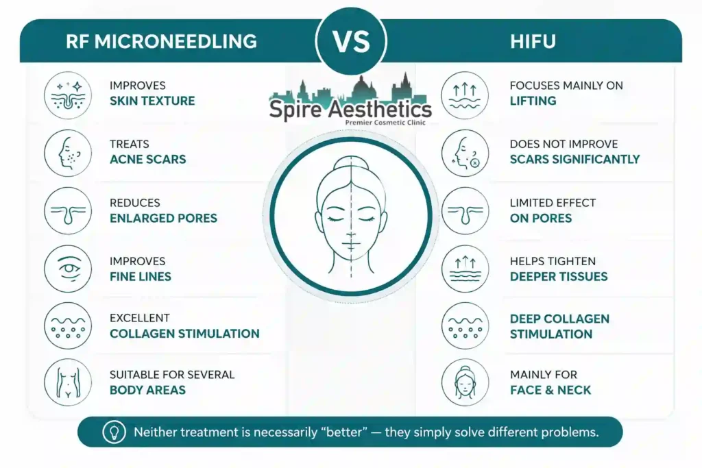 RF Microneedling vs HIFU: Which Treatment Gives Better Results Kirkby in Ashfield?